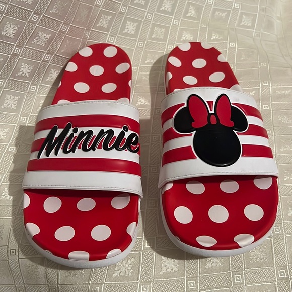 adidas Shoes Adidas X Disney Slides Minnie Mouse Euc Poshmark